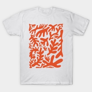 Orange Matisse Inspired Cutout Shapes T-Shirt